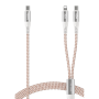 REMAX Type-C / Type-C + Lightning 2-in-1 Fast Charging Cable 65W 1.2M Luminous Gradient Fantasy Series RC-C003 - White