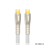 REMAX Type-C / Type C Zinc Alloy Braided Fast Charging Data Cable 60W 1.2M Prime Series RC-C166 - Silver