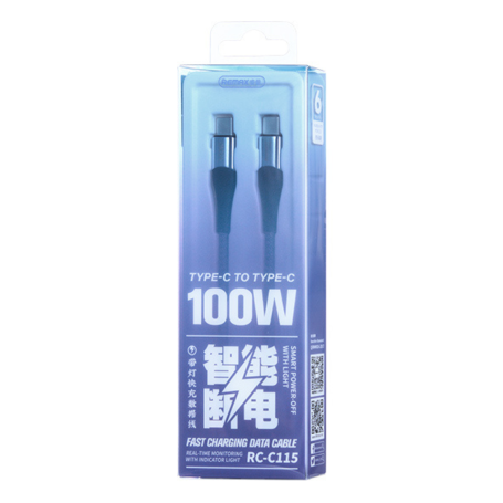 Câble Type-C / Type-C Charge Rapide 100W 1.2M REMAX Intelyelec Series RC-C115 - Argent