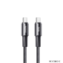 REMAX Fonsu Series RC-C100 30W Fast Charging Braided Aluminum Alloy USB-C / USB-C Cable - 1.2M - Black