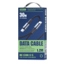 REMAX Fonsu Series RC-C100 30W Fast Charging Braided Aluminum Alloy USB-C / USB-C Cable - 1.2M - Black