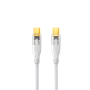 REMAX Type-C / Type-C Fast Charging Data Cable 60W 1.2M Explore Gen2 Series Cyberpunk Style RC-C170 - White