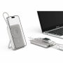 Extreme Speed Series 22.5W 4 in 1 Magnetic Power Bank With Bracket And Built-in Cable (10000mAh) - Aurora Silver