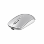 Lingo Series Wireless + 2.4G Dual Mode Silent Mouse - Bright Moon Silver