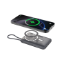 Extreme Speed Series 22.5W 4 in 1 Magnetic Power Bank With Bracket And Built-in Cable (10000mAh) - Modern Grey