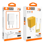 Kit Chargeur Type-C + Câble Lightning / Type-C 20W Jaune - T78 (WUW)