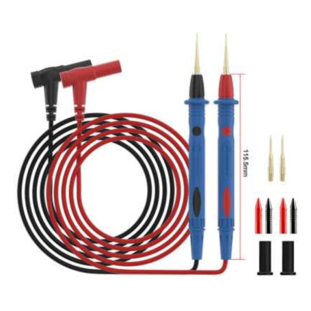 Cordons de test interchangeables pour multimètre en acier inoxydable plaqué or SUNSHINE SS-024B