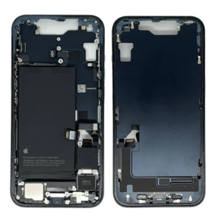 Chassis Arrière iPhone 16 sans Vitre Arrière avec Batterie Noir (Origine Demonté) Grade A