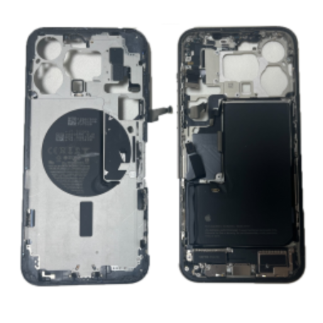 Châssis Arrière iPhone 16 Pro Max sans Vitre Arrière avec Batterie Titane Bleu (Original Demonté) Grade A