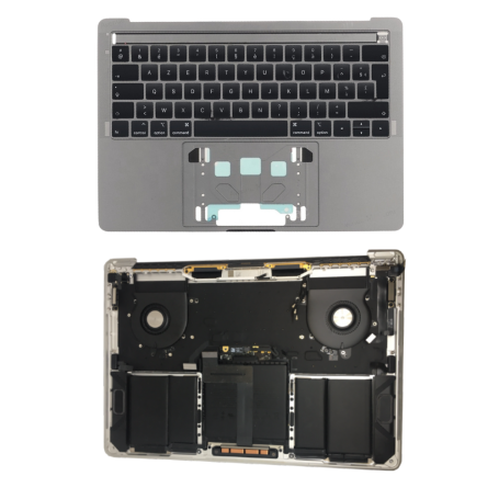 Châssis Complet Apple MacBook Pro 13 ″ Gris A1989 - Châssis + Clavier QWERTY - Grade AB