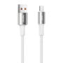 REMAX Fonsu Series RC-C099 USB / Type-C Fast Charging Aluminum Alloy Braided Data Cable 66W - White