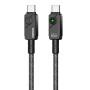 REMAX Swift C36 Type-C / Type-C Aluminium Alloy Braided Fast Charging Data Cable 65W 1.2M - Black