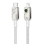 REMAX Swift C35 Type-C / Lightning Aluminium Alloy Braided Fast Charging Data Cable 30W 1.2M - White