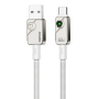 Câble de données USB / Type-C en Alliage d'aluminium tressé avec Charge Rapide 66W 1.2M REMAX Swift C33 - Blanc