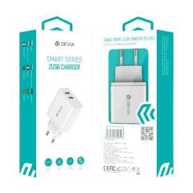 Charger, Power Adapter - USB*2 12W Charger - Devia Smart Series, wholesale price